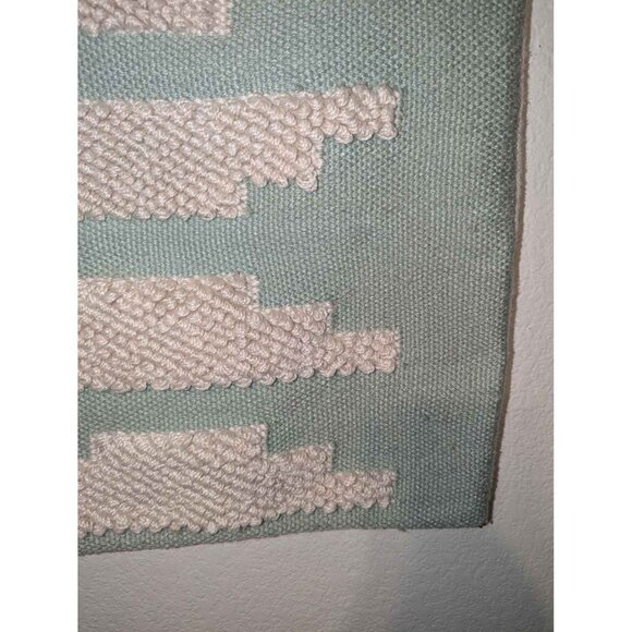 World Market Pillow Cover Geometric Pattern Green Accent Cushion 18"x 18" - Picture 9 of 12